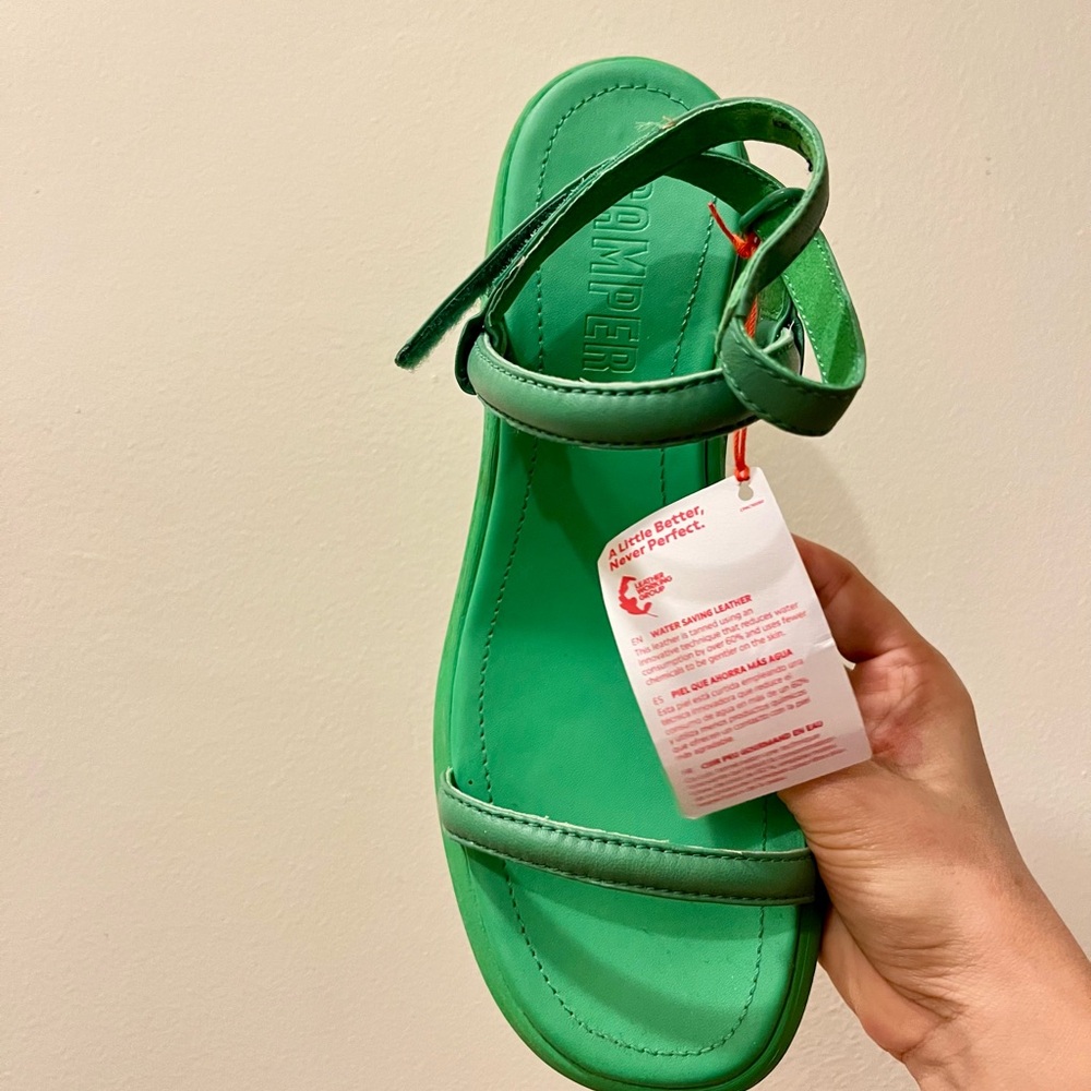 Camper Thelma Green Block Heel Sandals - Picture 5 of 5